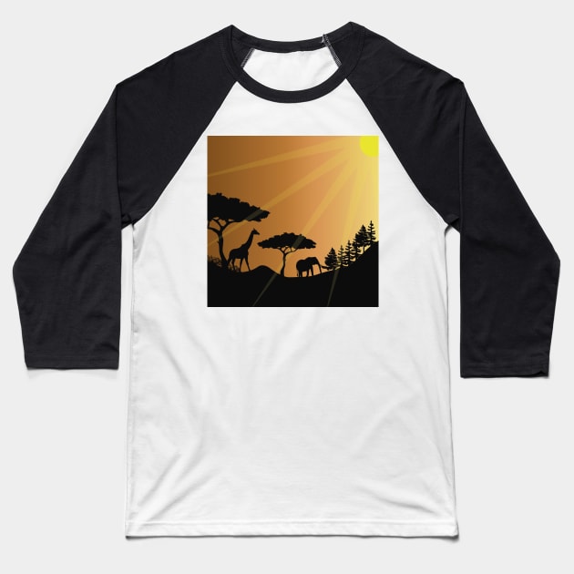 Fauna And Flora In Sunny Africa Baseball T-Shirt by RPMELO